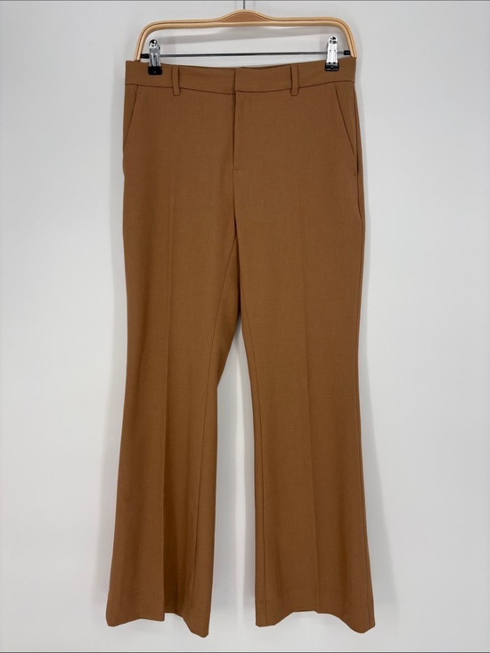 🦭 Banana Republic Sculpted Stretch Wide Leg trousers in Camel Brown